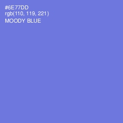 #6E77DD - Moody Blue Color Image